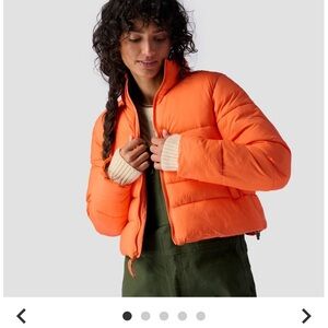 Vibrant Orange Women's Puffer Jacket